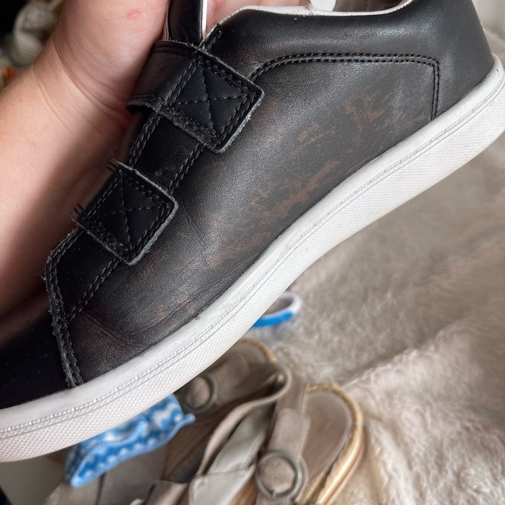 Goats Black And White Hook And Loop Strap Sneaker - image 4